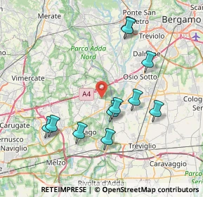 Mappa Via per Grezzago, 20056 Trezzo sull'Adda MI, Italia (7.68273)