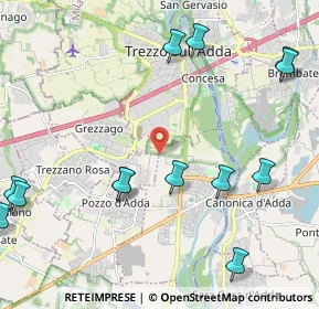 Mappa Via per Grezzago, 20056 Trezzo sull'Adda MI, Italia (2.994)