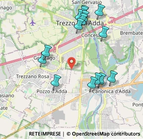 Mappa Via per Grezzago, 20056 Trezzo sull'Adda MI, Italia (2.09267)