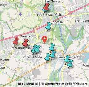 Mappa Via per Grezzago, 20056 Trezzo sull'Adda MI, Italia (1.88571)