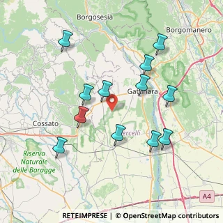 Mappa Via Per, 13060 Roasio VC, Italia (7.55333)