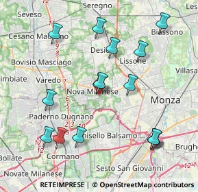 Mappa Via Dalmazia, 20834 Nova Milanese MB, Italia (4.25267)