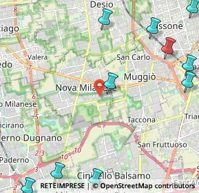 Mappa Via Dalmazia, 20834 Nova Milanese MB, Italia (3.33636)