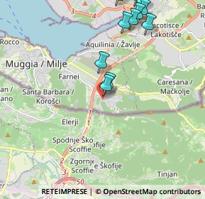 Mappa Via Colombara Vignano, 34015 Muggia TS, Italia (2.41636)