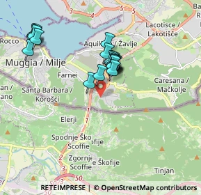 Mappa Via Colombara Vignano, 34015 Muggia TS, Italia (1.6245)