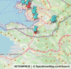 Mappa Via Colombara Vignano, 34015 Muggia TS, Italia (5.3075)