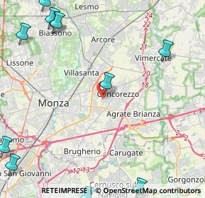 Mappa Via I Maggio, 20863 Concorezzo MB, Italia (6.75727)