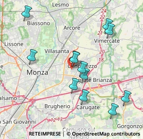 Mappa Via I Maggio, 20863 Concorezzo MB, Italia (3.845)