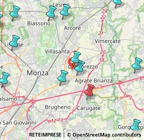 Mappa Via I Maggio, 20863 Concorezzo MB, Italia (5.955)