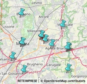 Mappa Via I Maggio, 20863 Concorezzo MB, Italia (3.93308)