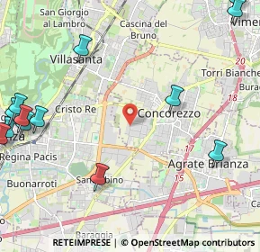 Mappa Via I Maggio, 20863 Concorezzo MB, Italia (3.21615)