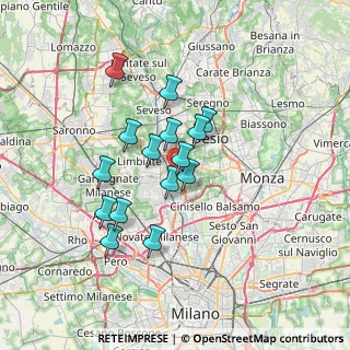Mappa Via Carbonari, 20037 Paderno Dugnano MI, Italia (5.57533)