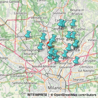 Mappa Via Carbonari, 20037 Paderno Dugnano MI, Italia (6.18263)