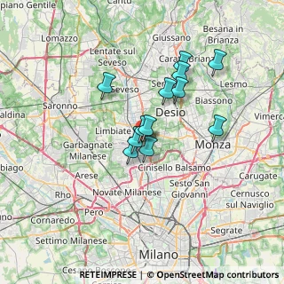 Mappa Via Carbonari, 20037 Paderno Dugnano MI, Italia (5.2275)