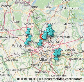 Mappa Via Carbonari, 20037 Paderno Dugnano MI, Italia (9.08923)