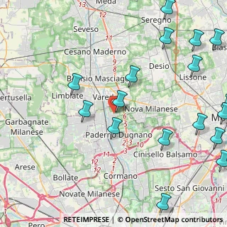 Mappa Via Carbonari, 20037 Paderno Dugnano MI, Italia (6.3775)