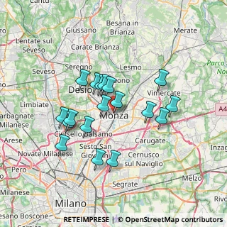 Mappa Via Bartolomeo Zucchi, 20052 Monza MB, Italia (6.00389)