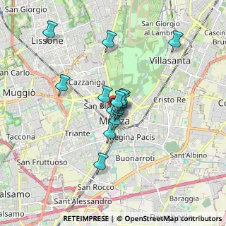 Mappa Via Bartolomeo Zucchi, 20052 Monza MB, Italia (1.17333)