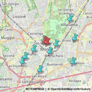 Mappa Via Bartolomeo Zucchi, 20052 Monza MB, Italia (1.72917)