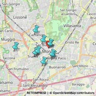 Mappa Via Bartolomeo Zucchi, 20052 Monza MB, Italia (1.22909)