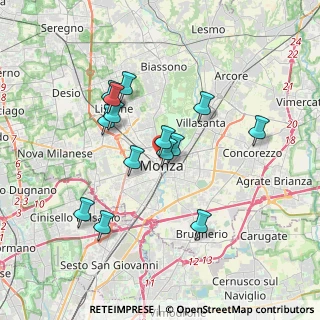 Mappa Via Bartolomeo Zucchi, 20052 Monza MB, Italia (3.17857)