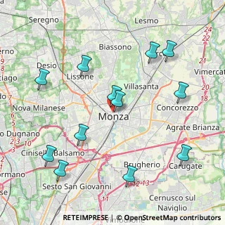 Mappa Via Bartolomeo Zucchi, 20052 Monza MB, Italia (4.55167)