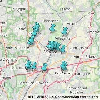 Mappa Via Bartolomeo Zucchi, 20052 Monza MB, Italia (3.01579)
