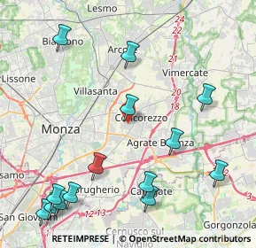 Mappa Strada Provinciale Monza-Trezzo, 20863 Concorezzo MB, Italia (5.30571)