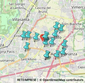 Mappa Strada Provinciale Monza-Trezzo, 20863 Concorezzo MB, Italia (1.34)