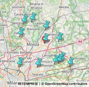 Mappa Strada Provinciale Monza-Trezzo, 20863 Concorezzo MB, Italia (7.88167)