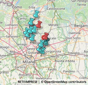 Mappa Strada Provinciale Monza-Trezzo, 20863 Concorezzo MB, Italia (9.03438)