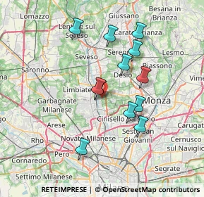 Mappa Via Arnesano, 20037 Paderno Dugnano MI, Italia (6.37083)