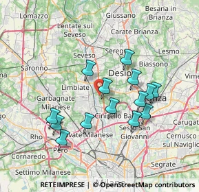 Mappa Via Arnesano, 20037 Paderno Dugnano MI, Italia (6.54071)