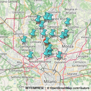Mappa Via Jacopo Ruffini, 20037 Paderno Dugnano MI, Italia (6.511)