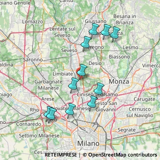 Mappa Via Arnesano, 20037 Paderno Dugnano MI, Italia (7.57091)