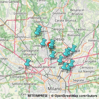 Mappa Via Arnesano, 20037 Paderno Dugnano MI, Italia (6.18357)