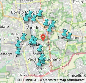 Mappa Via Arnesano, 20037 Paderno Dugnano MI, Italia (1.8305)