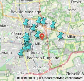 Mappa Via Arnesano, 20037 Paderno Dugnano MI, Italia (1.57)