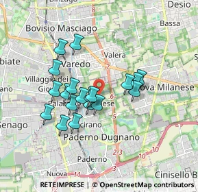 Mappa Via Arnesano, 20037 Paderno Dugnano MI, Italia (1.43842)