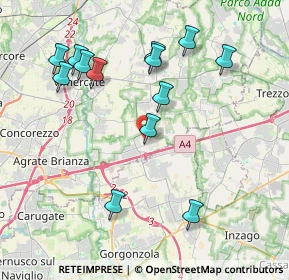 Mappa Via IV Novembre, 20873 Cavenago di Brianza MB, Italia (4.16923)