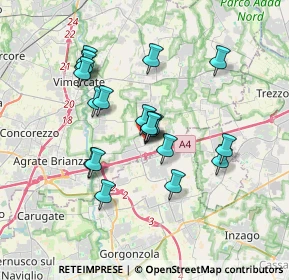 Mappa Via IV Novembre, 20873 Cavenago di Brianza MB, Italia (2.979)