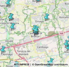Mappa Via IV Novembre, 20873 Cavenago di Brianza MB, Italia (3.053)