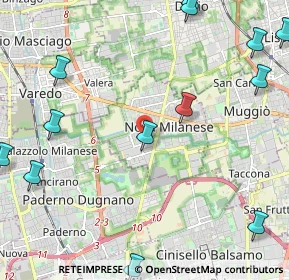 Mappa Via Giuseppe Mazzini, 20834 Nova Milanese MB, Italia (3.07154)