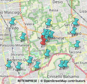 Mappa Via Giuseppe Mazzini, 20834 Nova Milanese MB, Italia (2.06444)