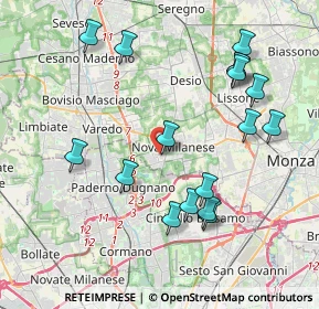 Mappa Via Giuseppe Mazzini, 20834 Nova Milanese MB, Italia (4.22)