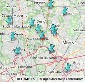 Mappa Via Carlo Porta, 20834 Nova Milanese MB, Italia (3.855)