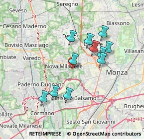 Mappa Via Carlo Porta, 20834 Nova Milanese MB, Italia (3.18364)