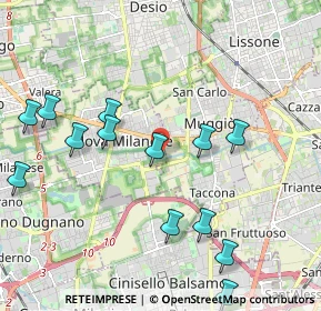 Mappa Via Carlo Porta, 20834 Nova Milanese MB, Italia (2.28769)