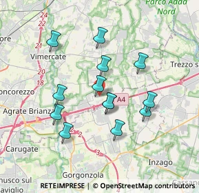 Mappa Via Alessandro Manzoni, 20873 Cavenago di Brianza MB, Italia (3.14692)