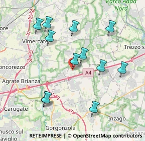 Mappa Via Alessandro Manzoni, 20873 Cavenago di Brianza MB, Italia (3.9675)